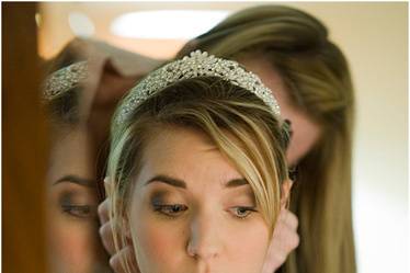 Bride getting ready