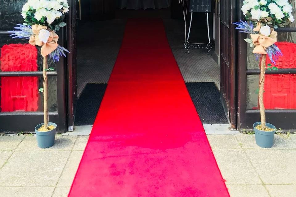 Red carpet entrance