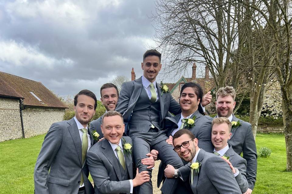 Groom and his squad