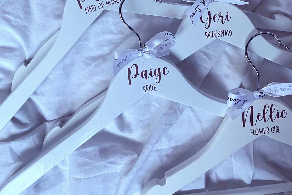 Hangers for bridesmaids & flower girls