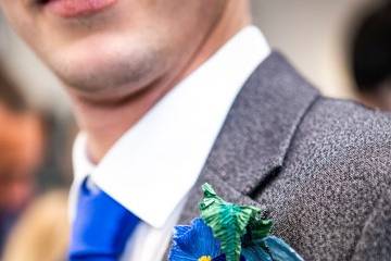 Crepe paper buttonhole