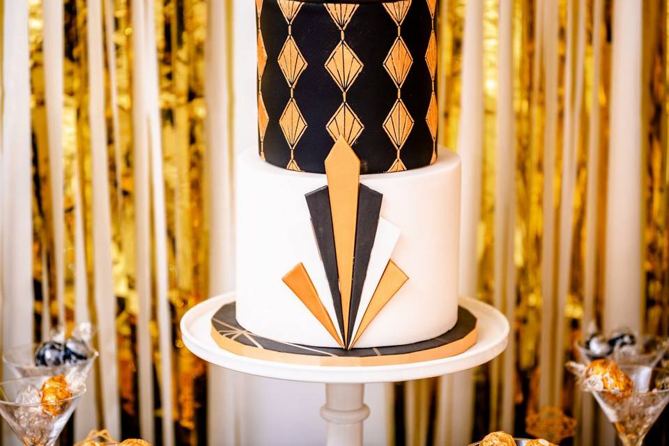 Great Gatsby themed 3 tier