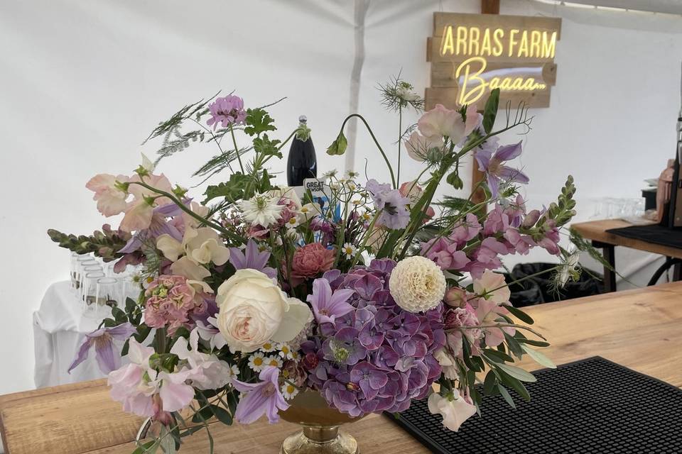 Meadow vase arrangement