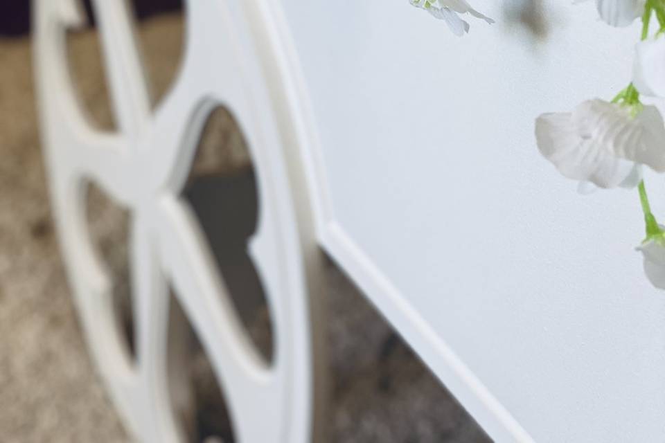 Heart Wheel and wisteria