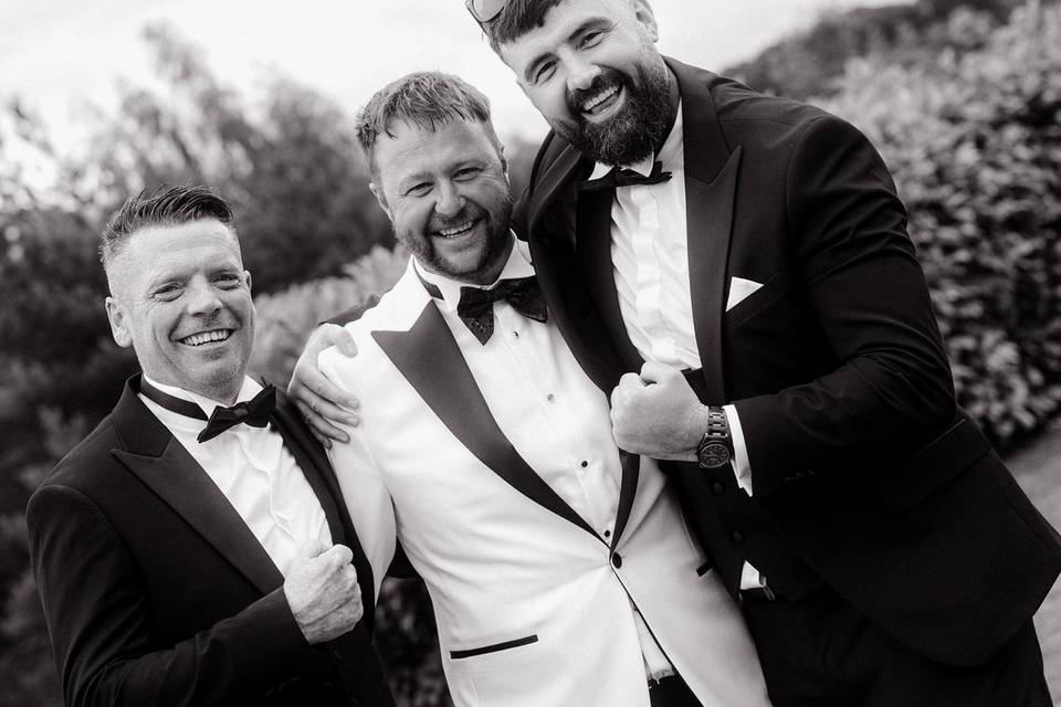 Best men and the groom