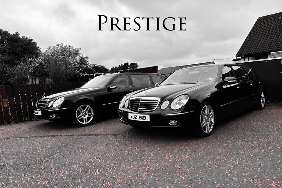 2 of 3 matching limousines