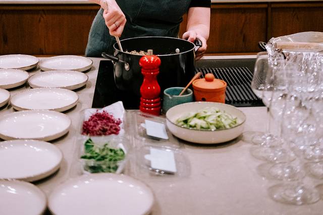 Kate cooking