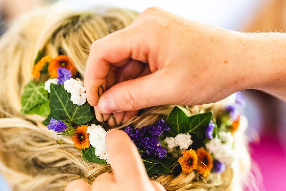 Floral Hair updo