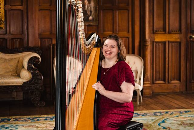Harpist at Irnham Hall