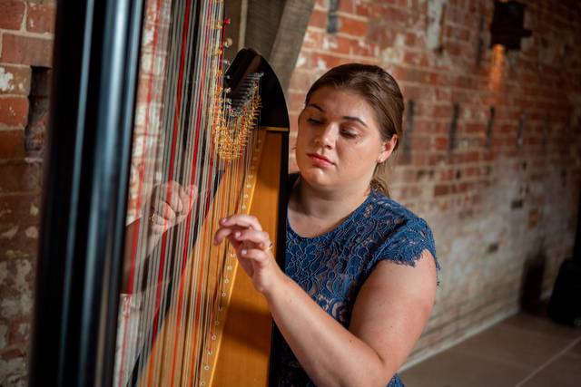 Derbyshire wedding harpist