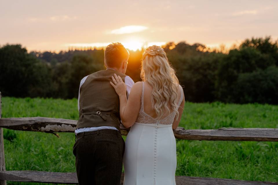 Couple's photos at sunset