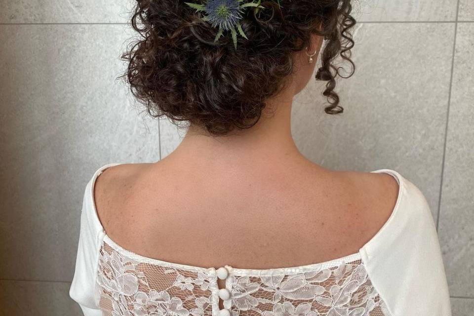 Wedding hair textured up style