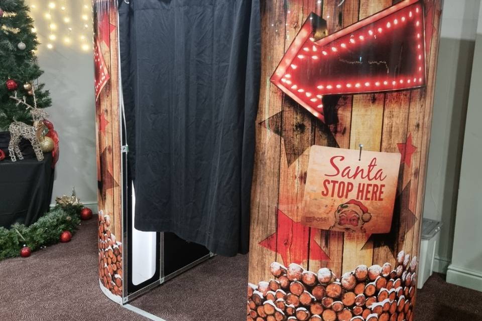 Christmas themed booth