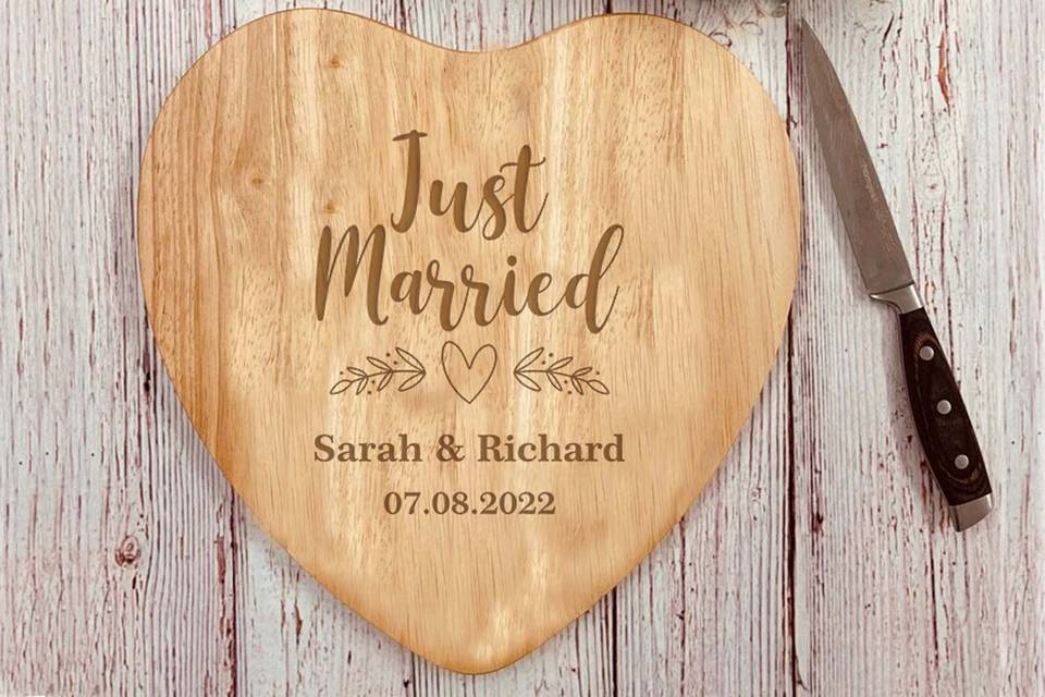 Engraved wooden board