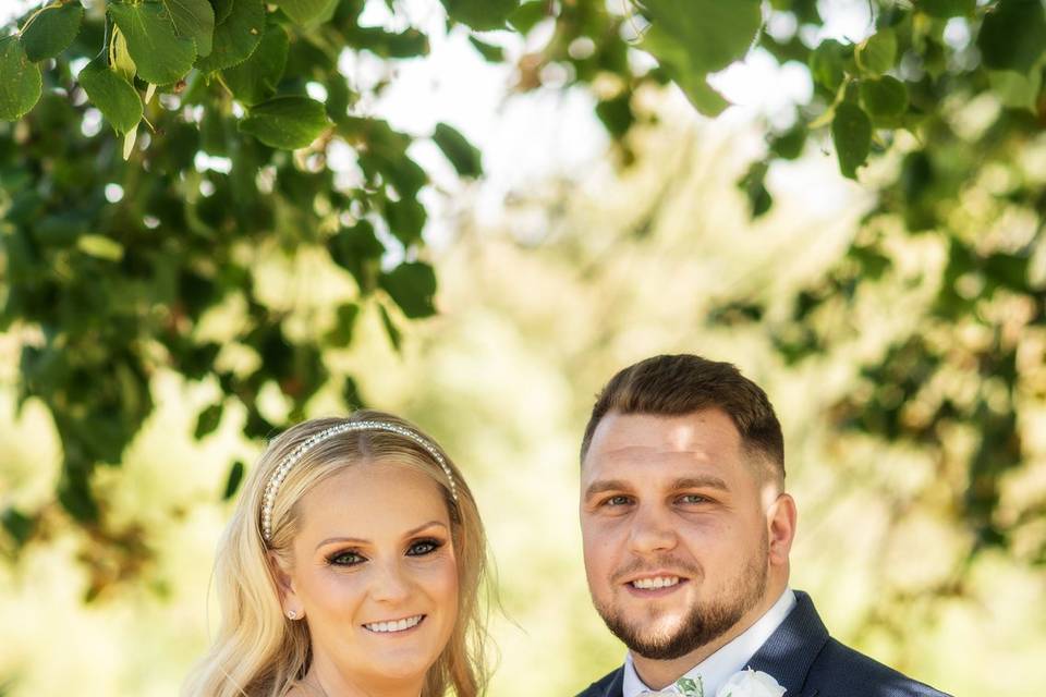 Wedding Couple under Tree