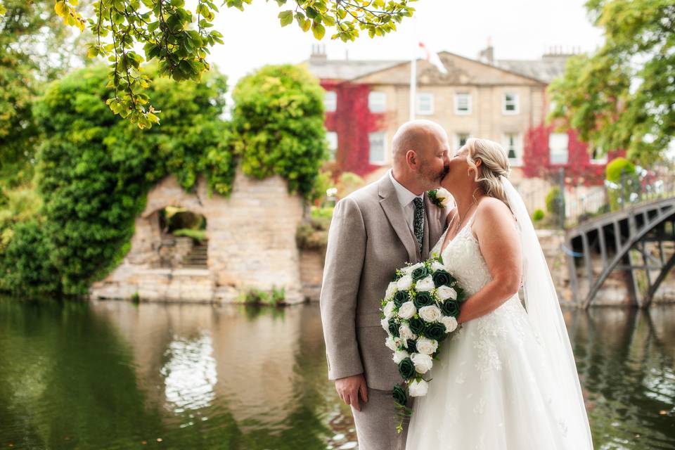 Couple Kissing at Venue