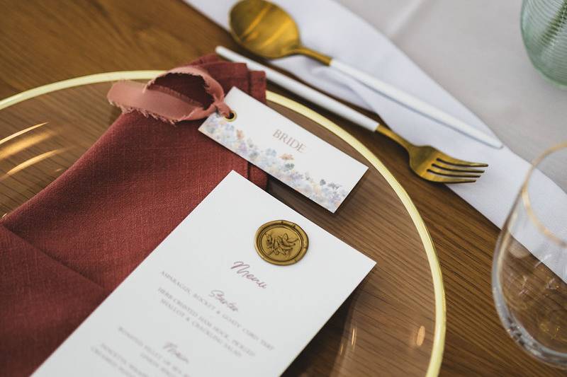 Bespoke Menu & Name Card