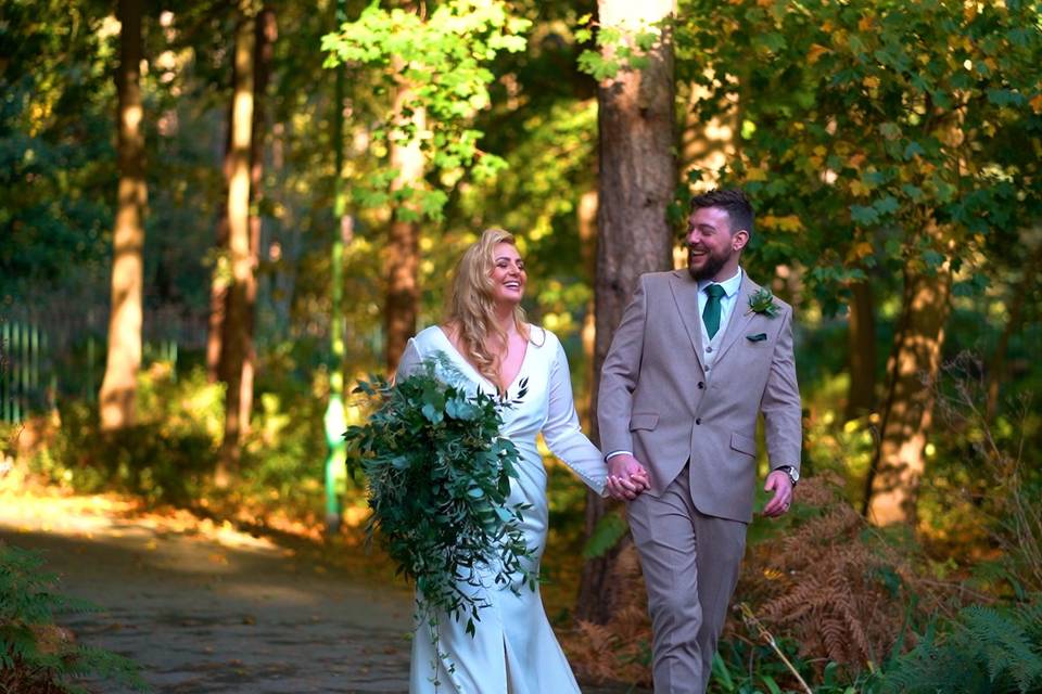 First stroll as Mr & Mrs.