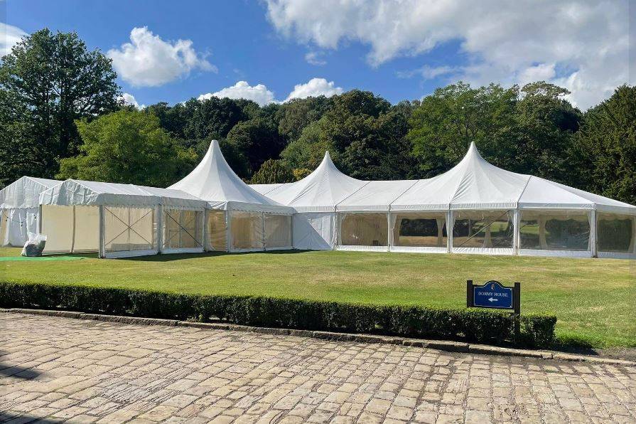 A marquee on the lawn