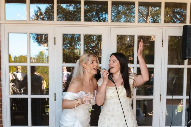 Singing with bride