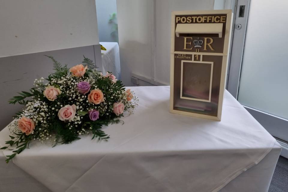 Wedding details post box