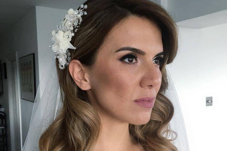 Wedding day hair down