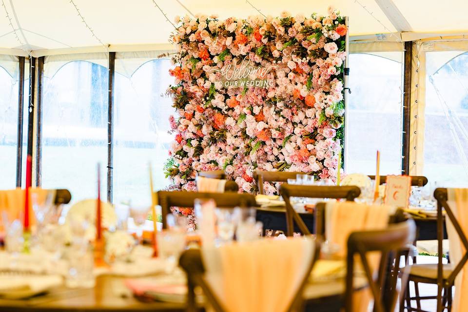 Coral Blush Flower Decor