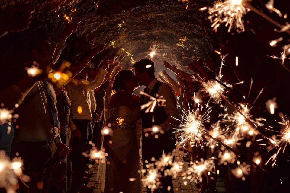 Sparklers in the tunnels