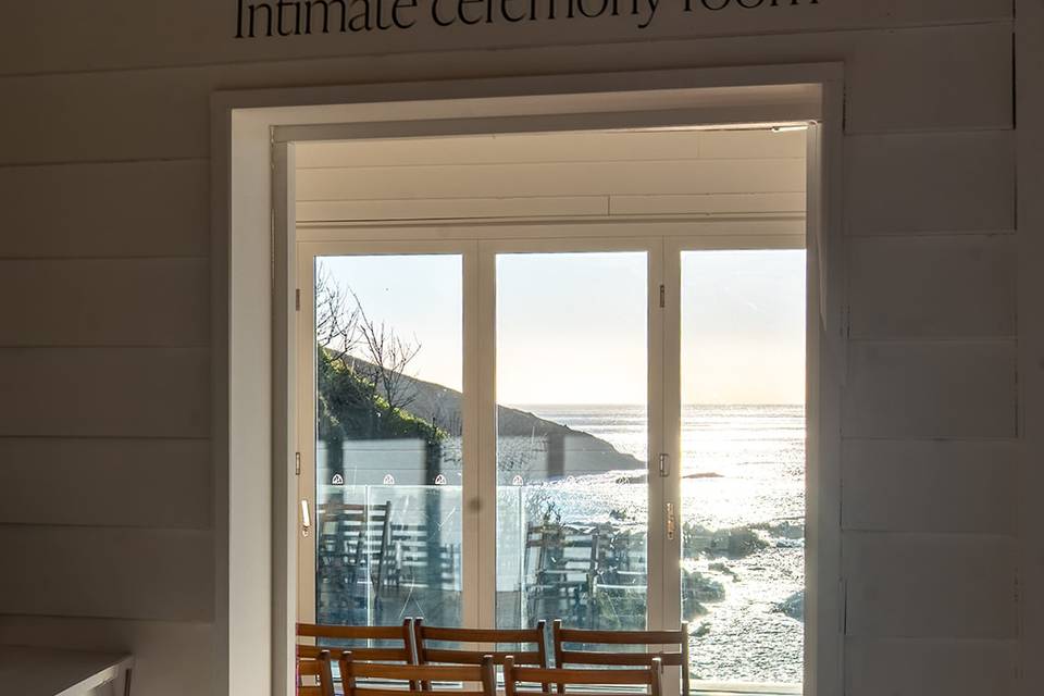 Intimate ceremony room