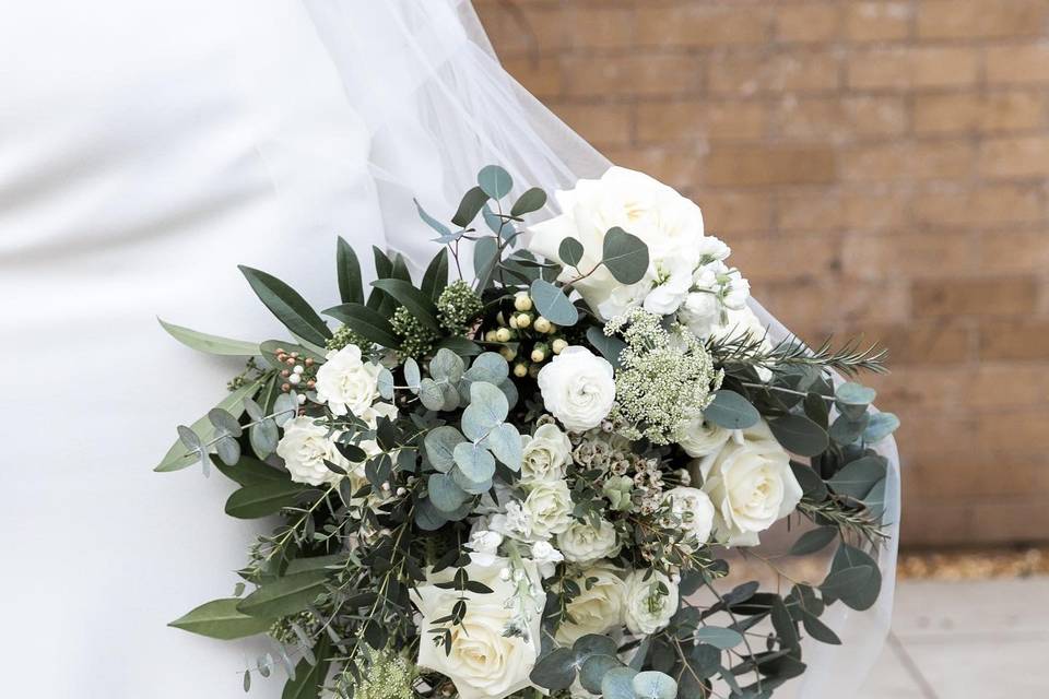 Green and white bouquet