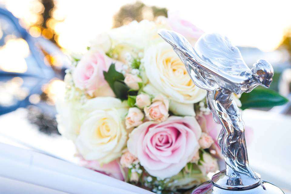 Flowers and Rolls Royce