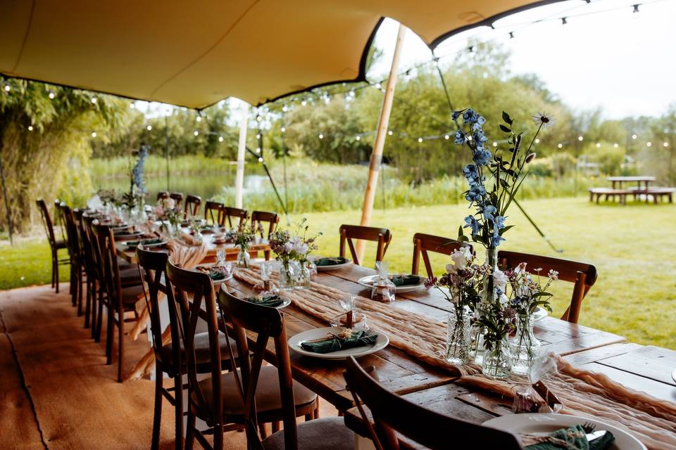 Lake side marquee