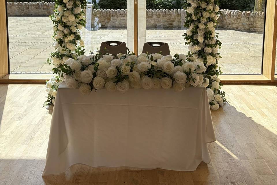 Rose flower arch