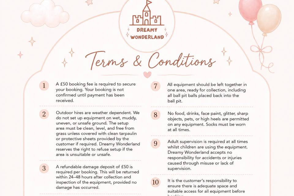 Terms and conditions