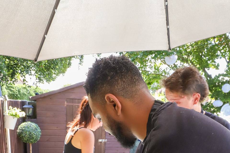 Pouring from spirit bottle
