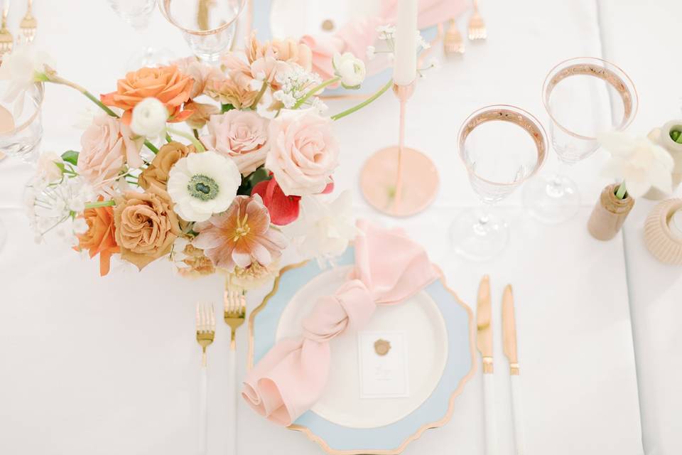 Pastel Table setting