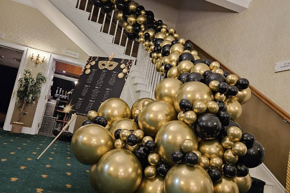 Grand Staircase Gold & Black