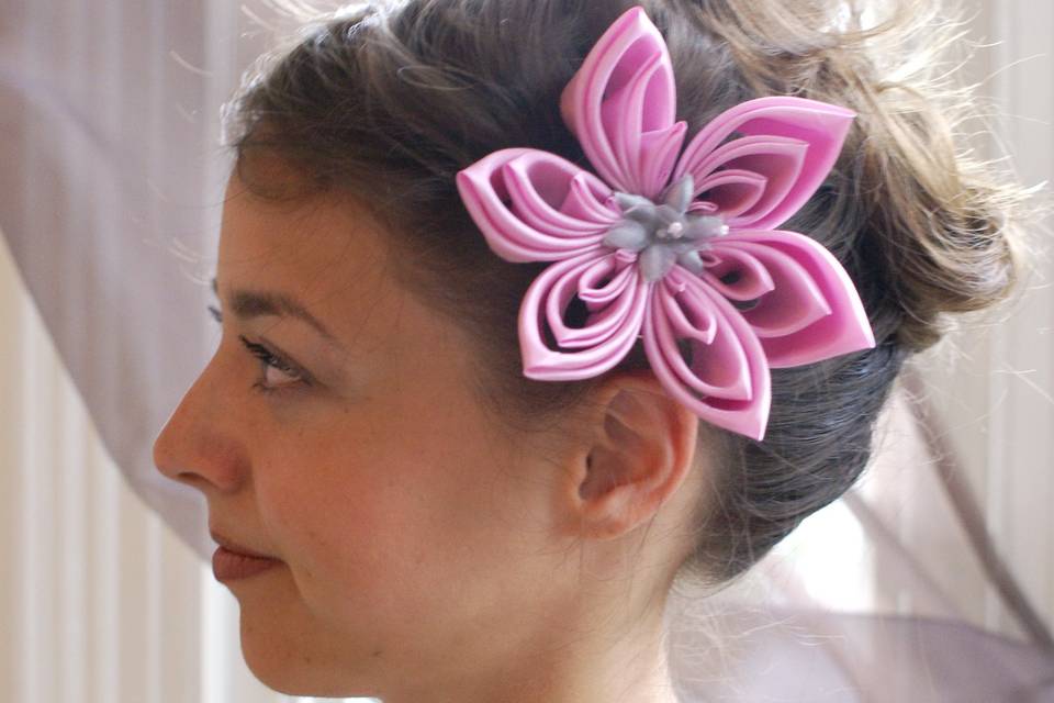 Bubblegum Pink Kanzashi Fascinator