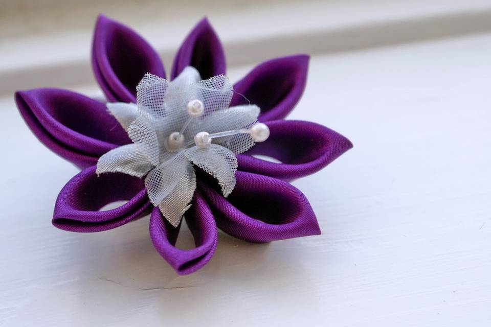 Violet Silk Kanzashi