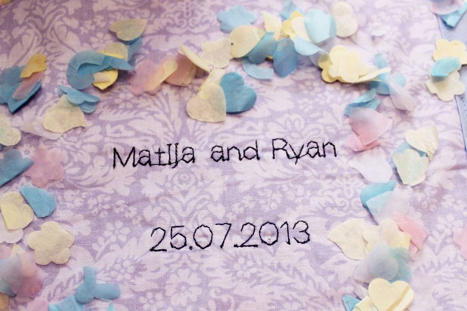 Personalised guestbook quilt