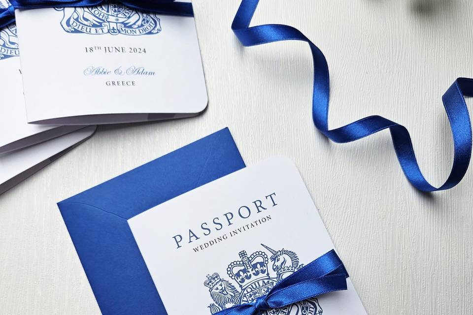 Royal Blue passport invite