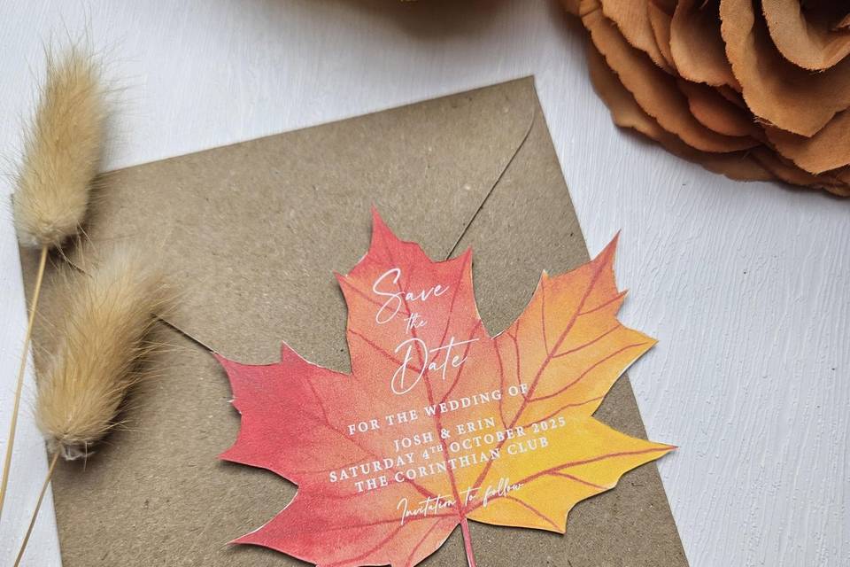 Maple leaf save the date