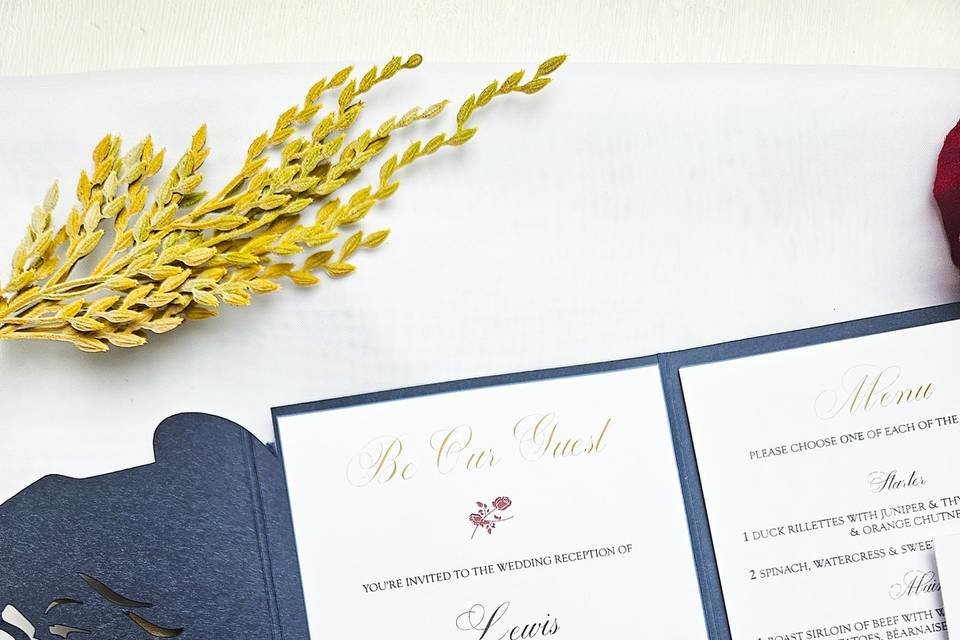 Lasercut pocketfold invite