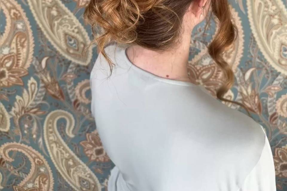 High curly updo