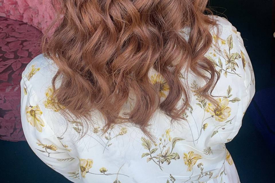 Textured half up