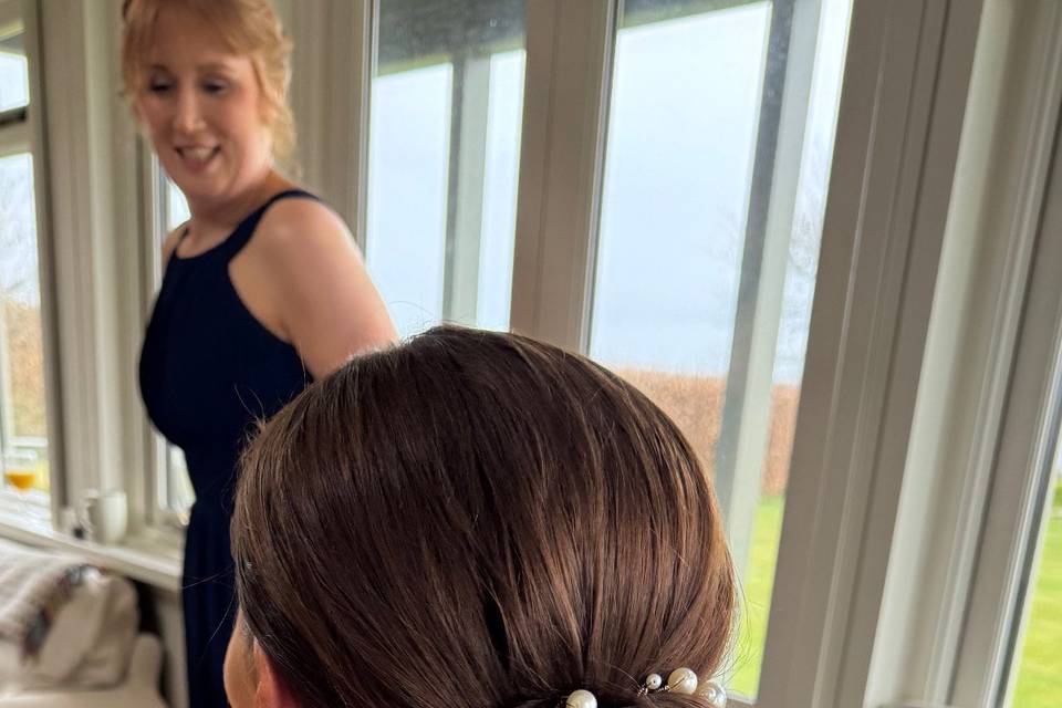 Low hair up wrap
