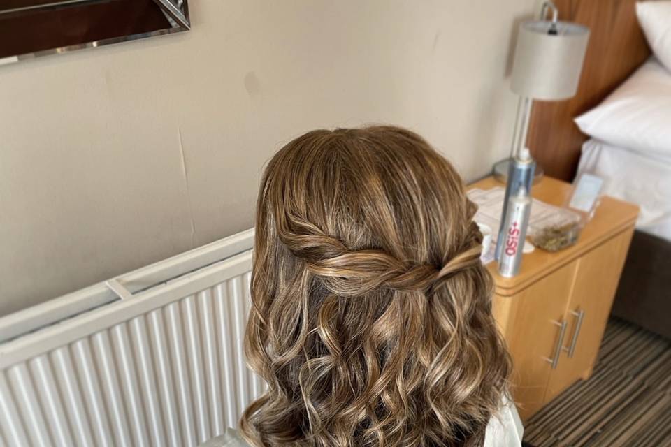 Twist half up
