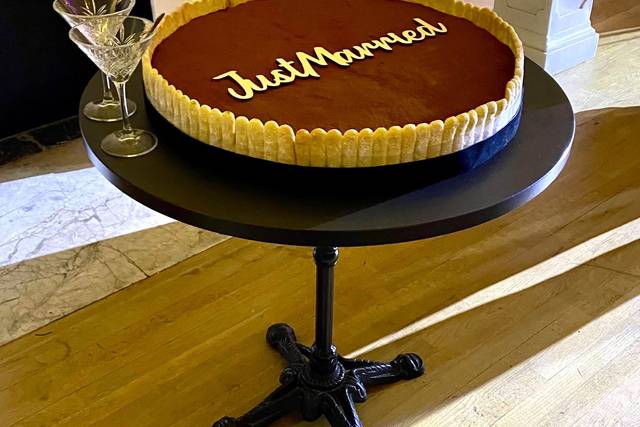 Giant Tiramisu Wedding Cake