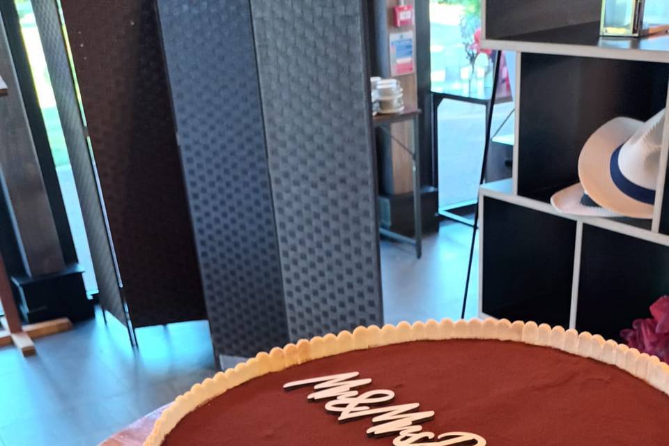 Giant Tiramisu Wedding Cake