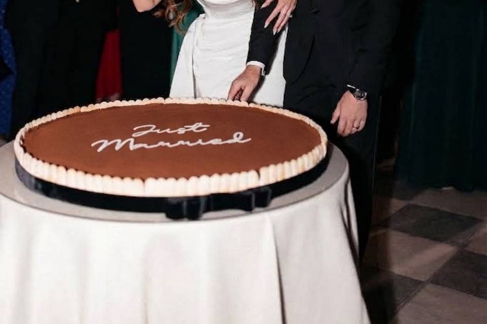 Giant Tiramisu Wedding Cake